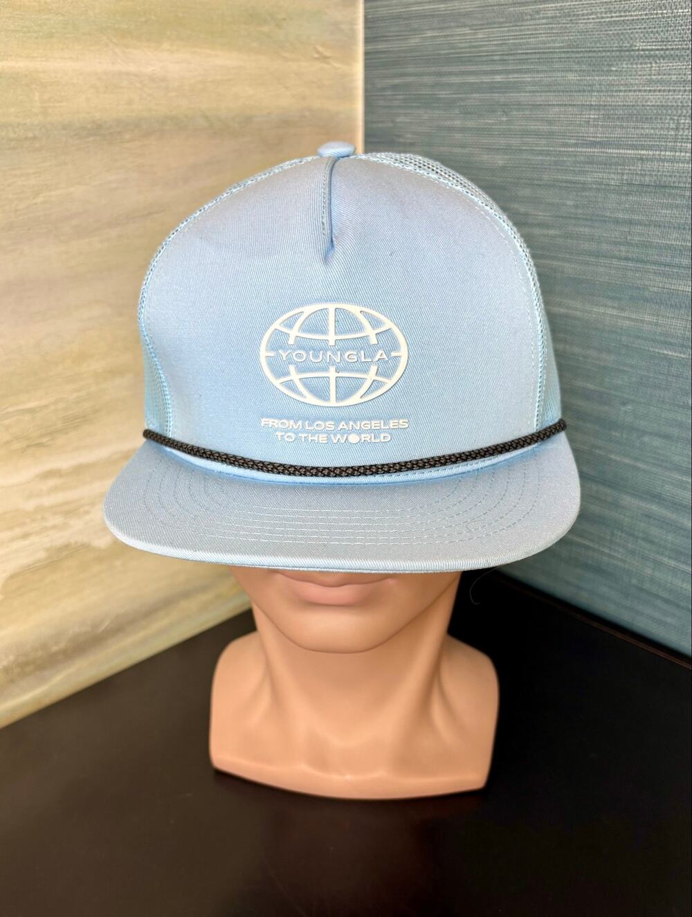 NWOT - YoungLA Light Blue Adjustable Trucker Hat